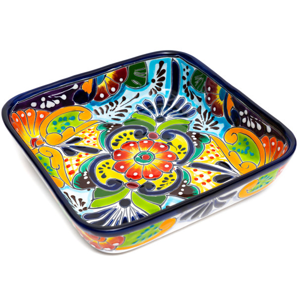 Enchanted Talavera Hand Painted Talavera Ceramic Baking Dish